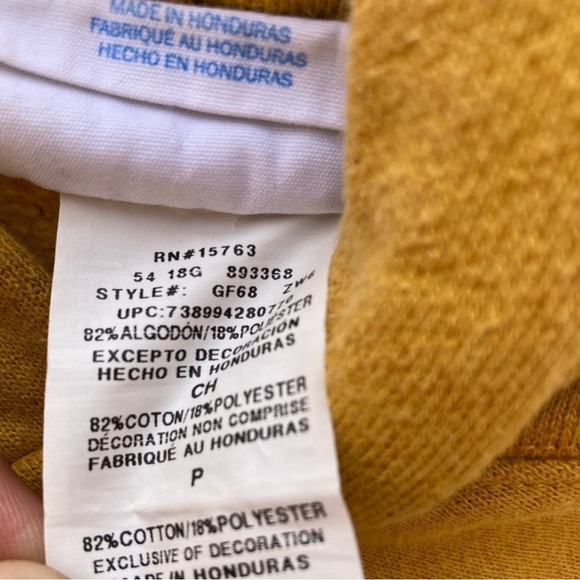 Women's Champion Sweatshirt Yellow Spell-Out Triple S Cotton Reverse Weave - Picture 7 of 12